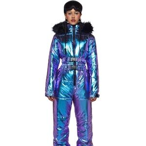 Iridescent Blue Women's Ski Jacket